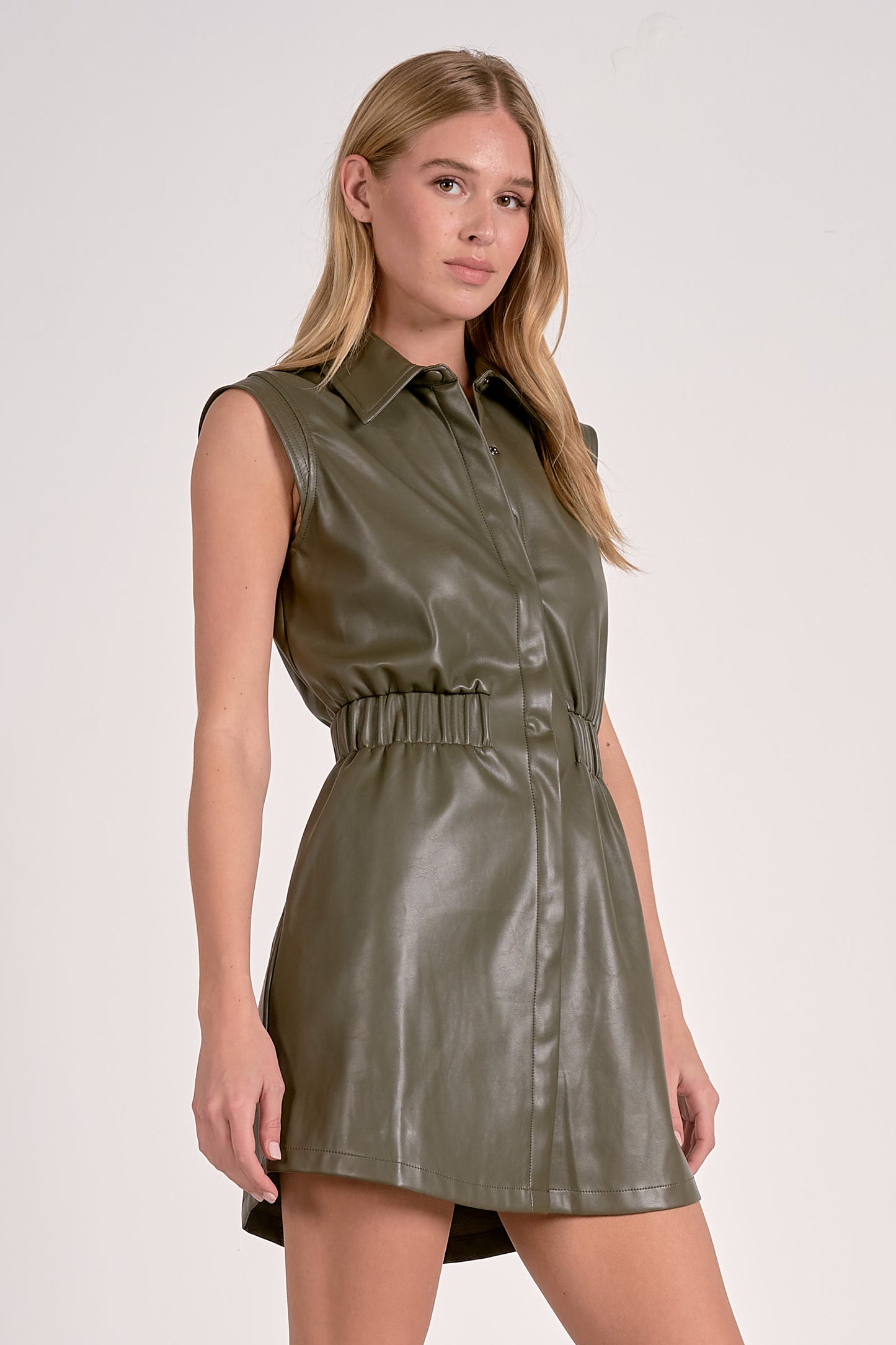 Pine Leather Dress