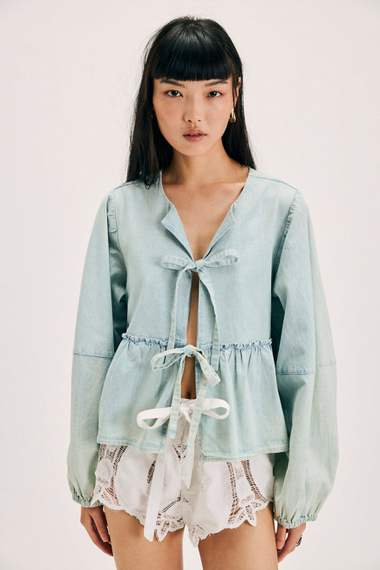 Denim Brunch Babe Blouse