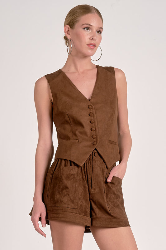 Elaine Suede Vest