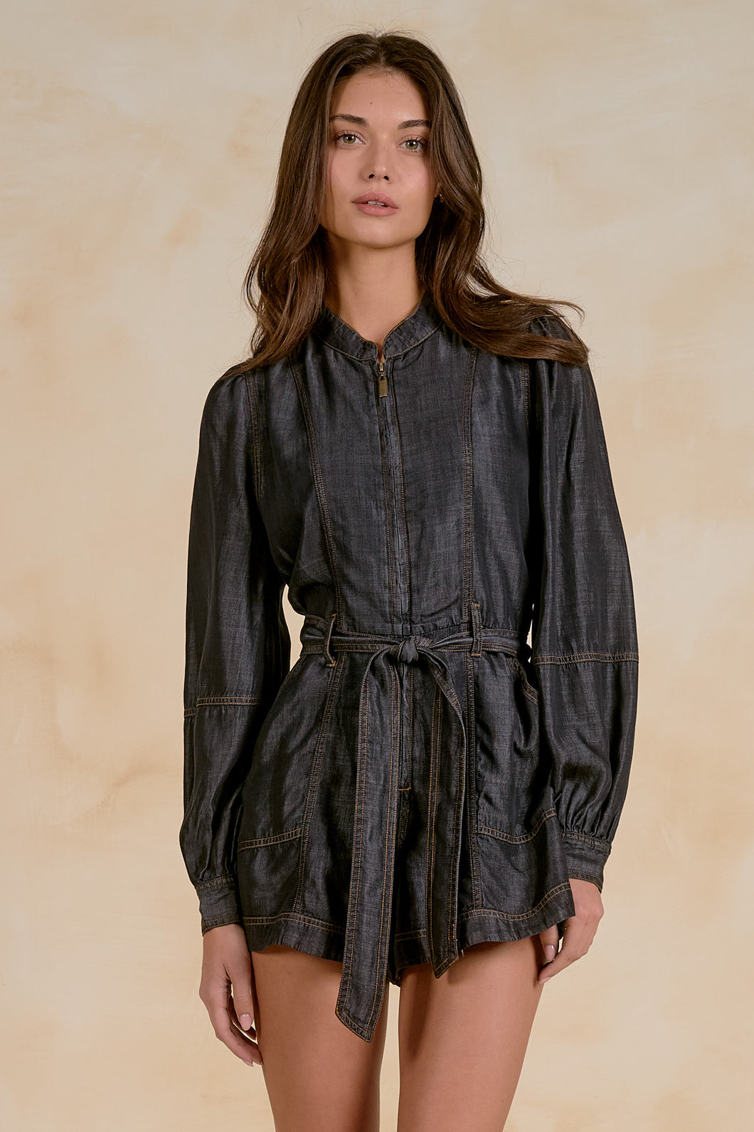 Mila Denim Romper