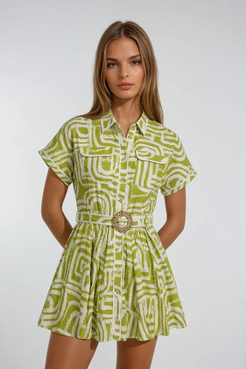 Naomi Belted Dress