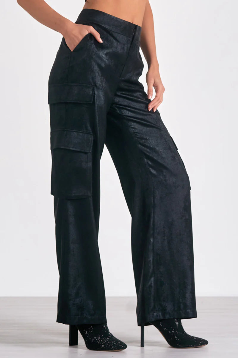 Whitney Satin Cargo Pants